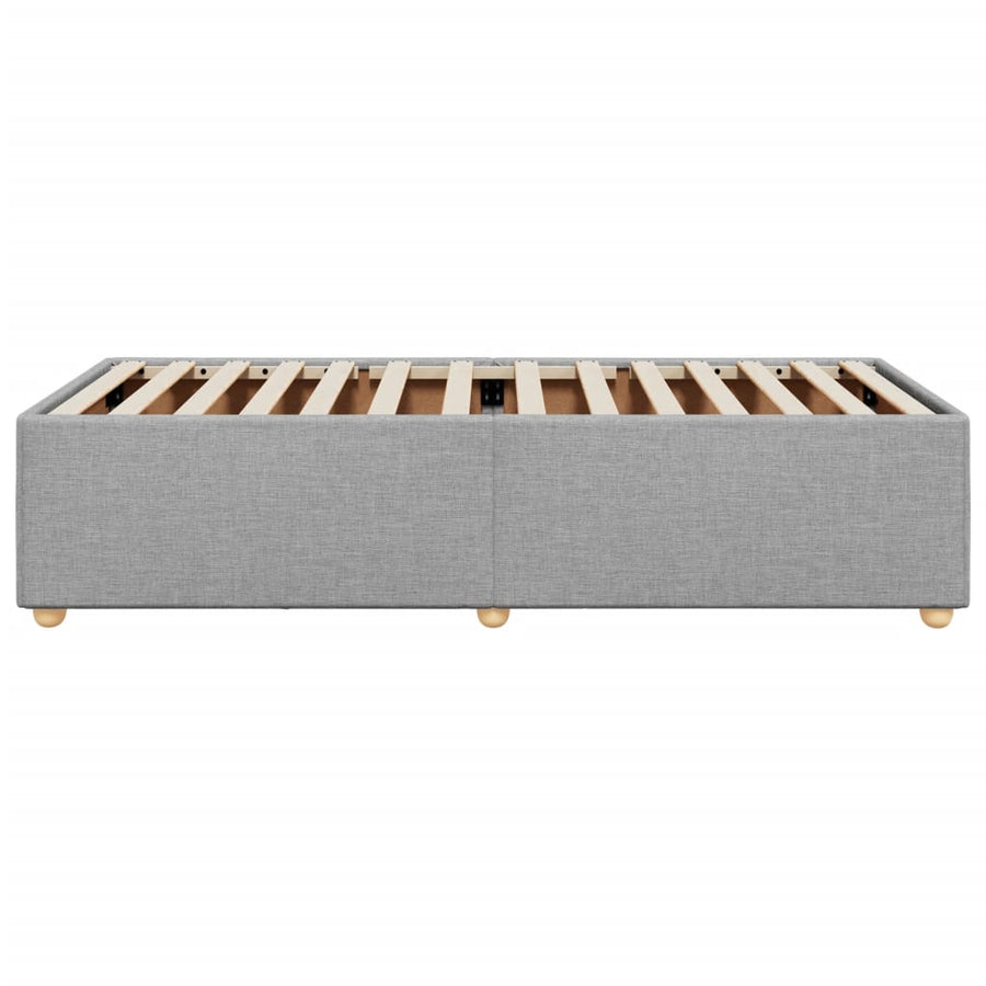 Bedframe stof lichtgrijs 100x200 cm