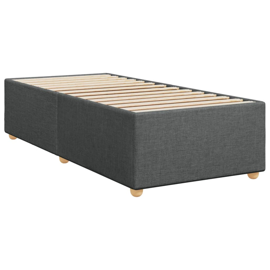 Bedframe stof donkergrijs 100x200 cm