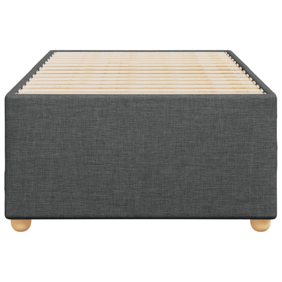 Bedframe stof donkergrijs 100x200 cm