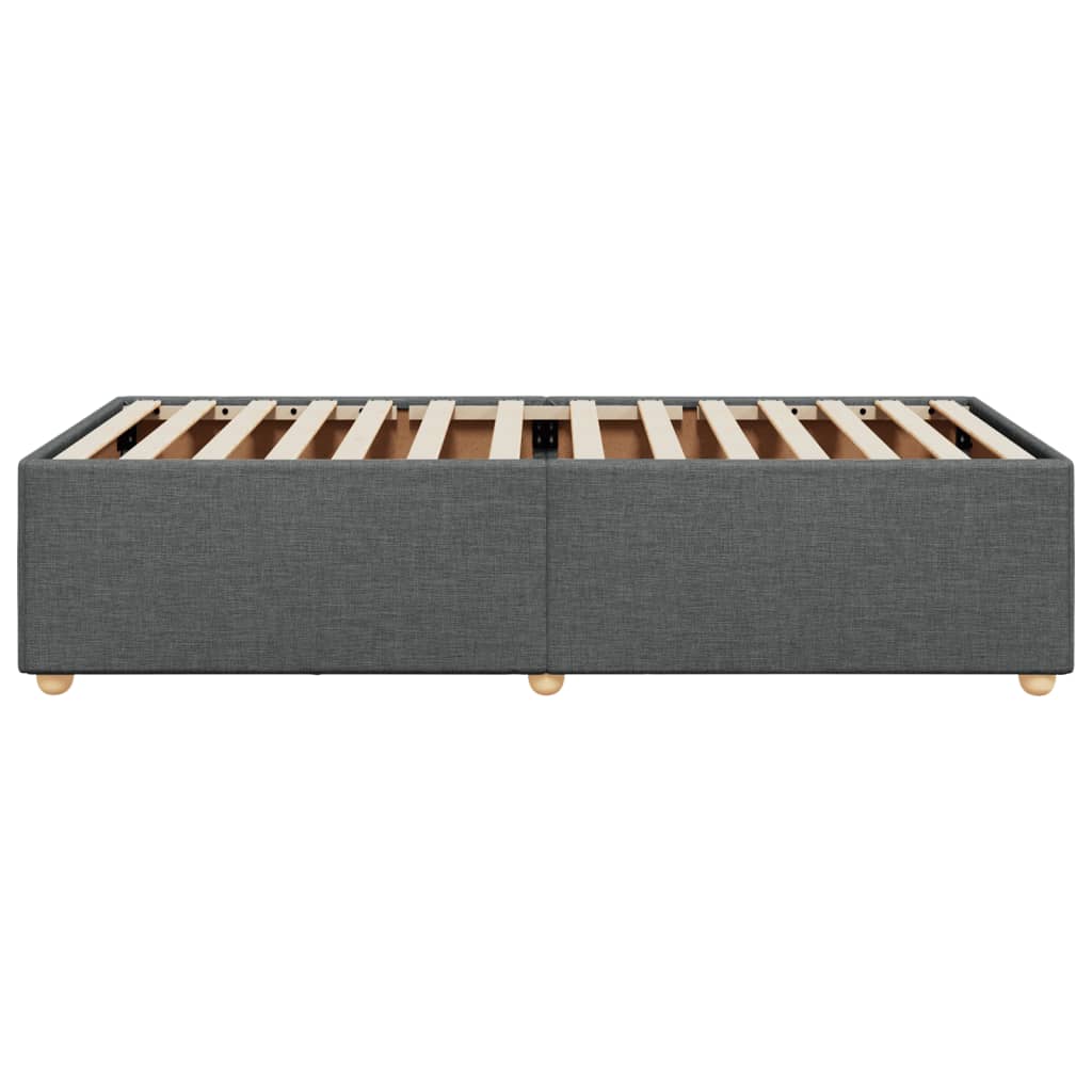 Bedframe stof donkergrijs 100x200 cm