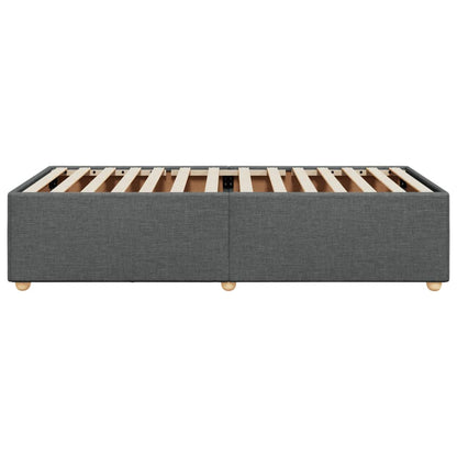 Bedframe stof donkergrijs 100x200 cm