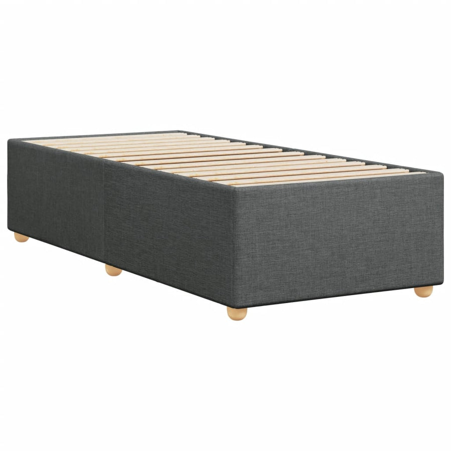 Bedframe stof donkergrijs 100x200 cm