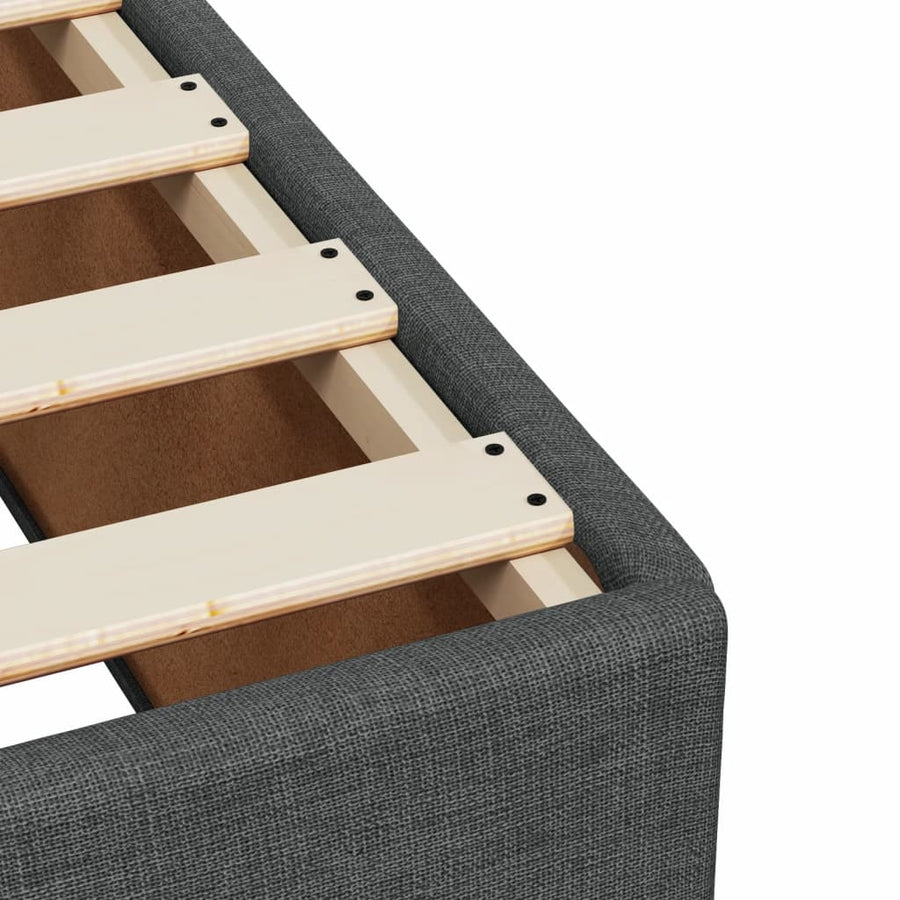 Bedframe stof donkergrijs 100x200 cm