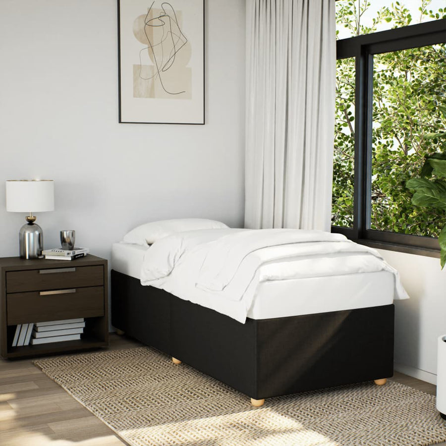 Bedframe stof zwart 100x200 cm