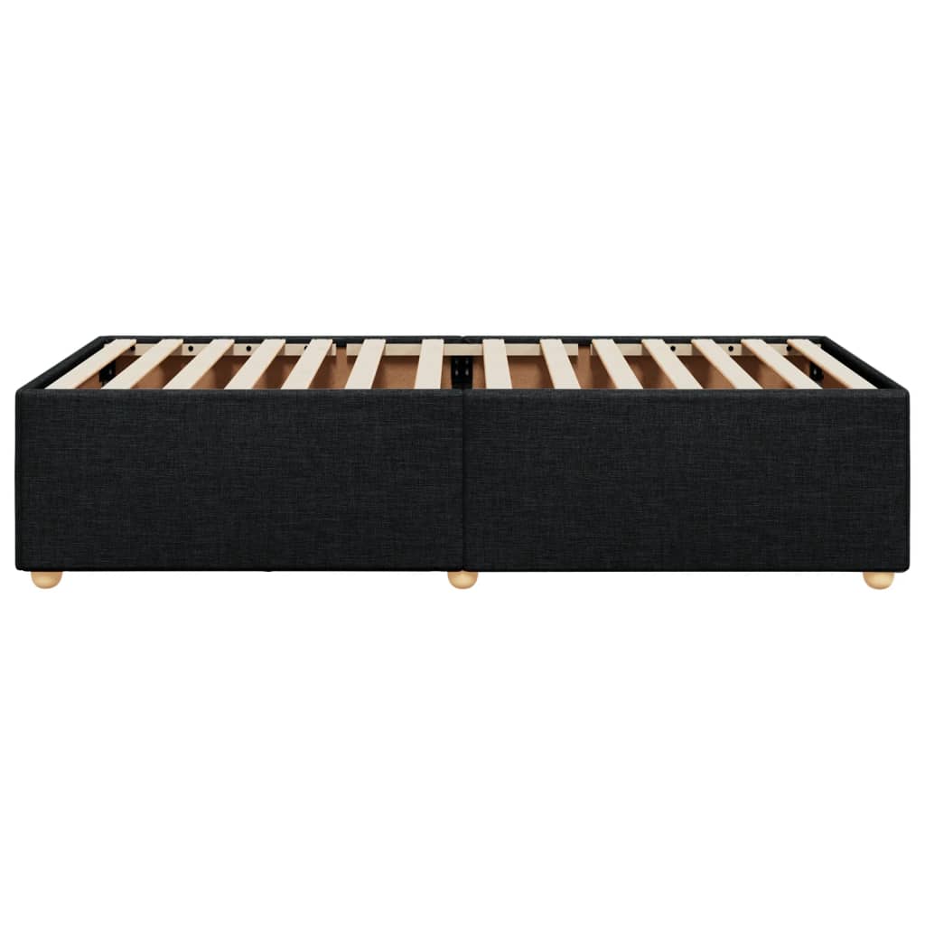 Bedframe stof zwart 100x200 cm