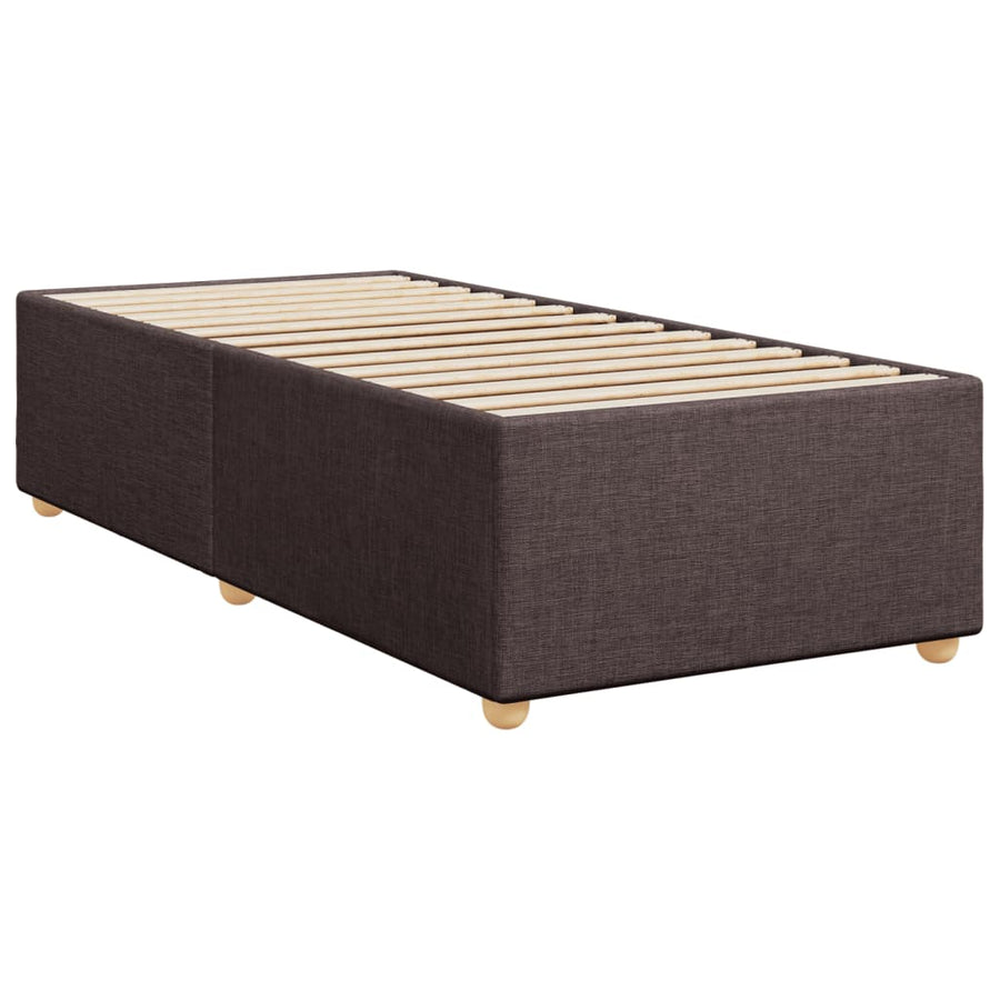 Bedframe stof donkerbruin 100x200 cm