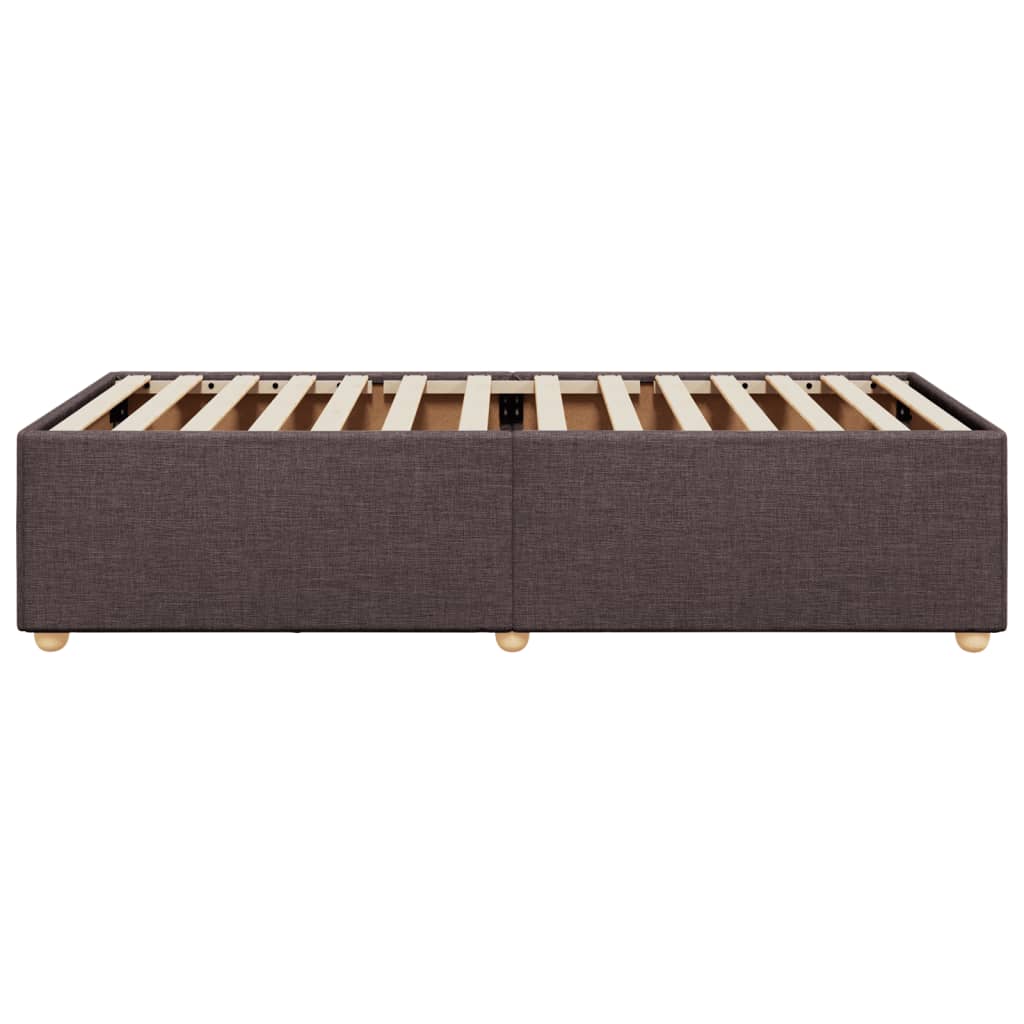 Bedframe stof donkerbruin 100x200 cm