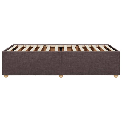 Bedframe stof donkerbruin 100x200 cm