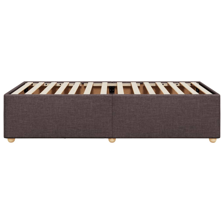 Bedframe stof donkerbruin 100x200 cm