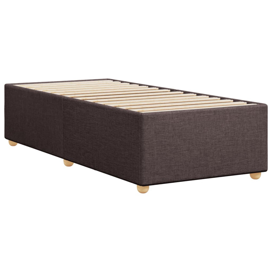Bedframe stof donkerbruin 100x200 cm