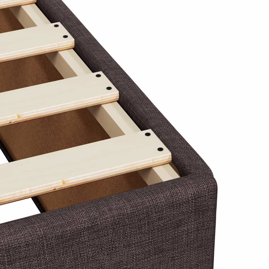 Bedframe stof donkerbruin 100x200 cm