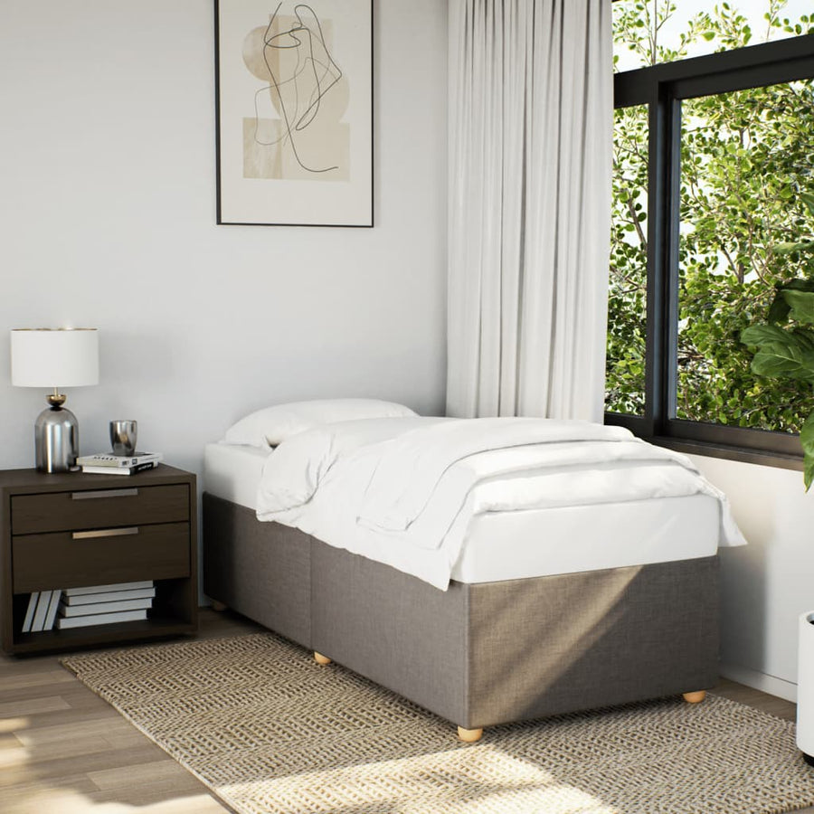 Bedframe stof taupe 100x200 cm