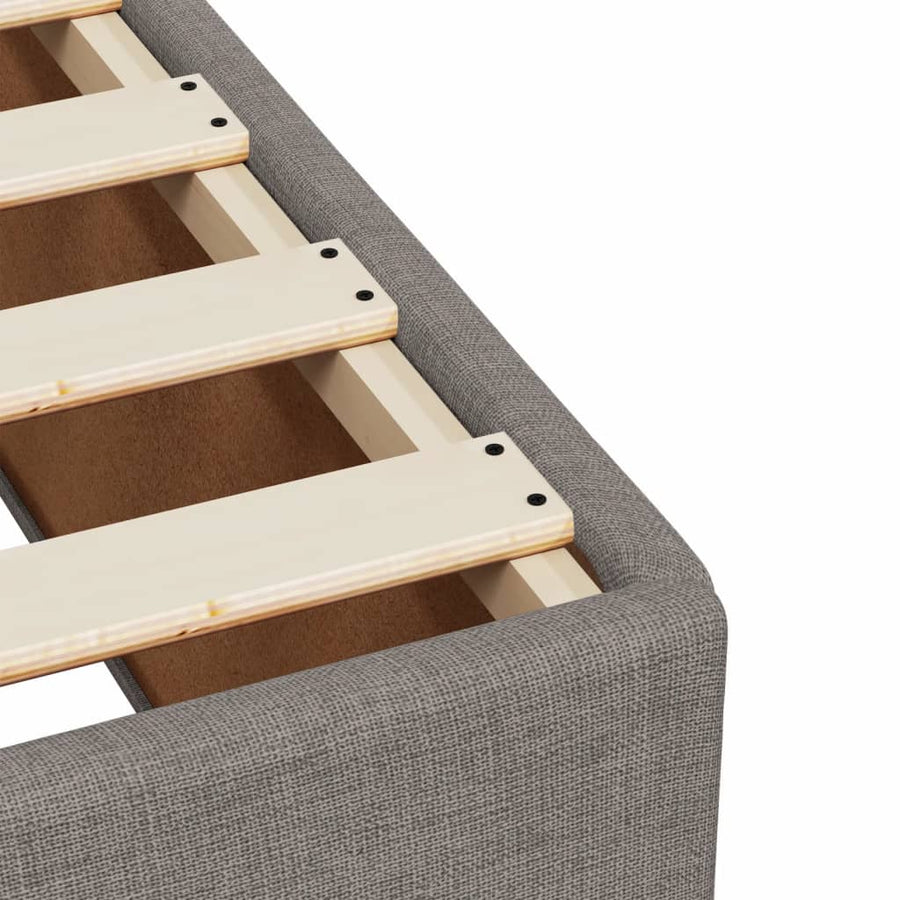 Bedframe stof taupe 100x200 cm