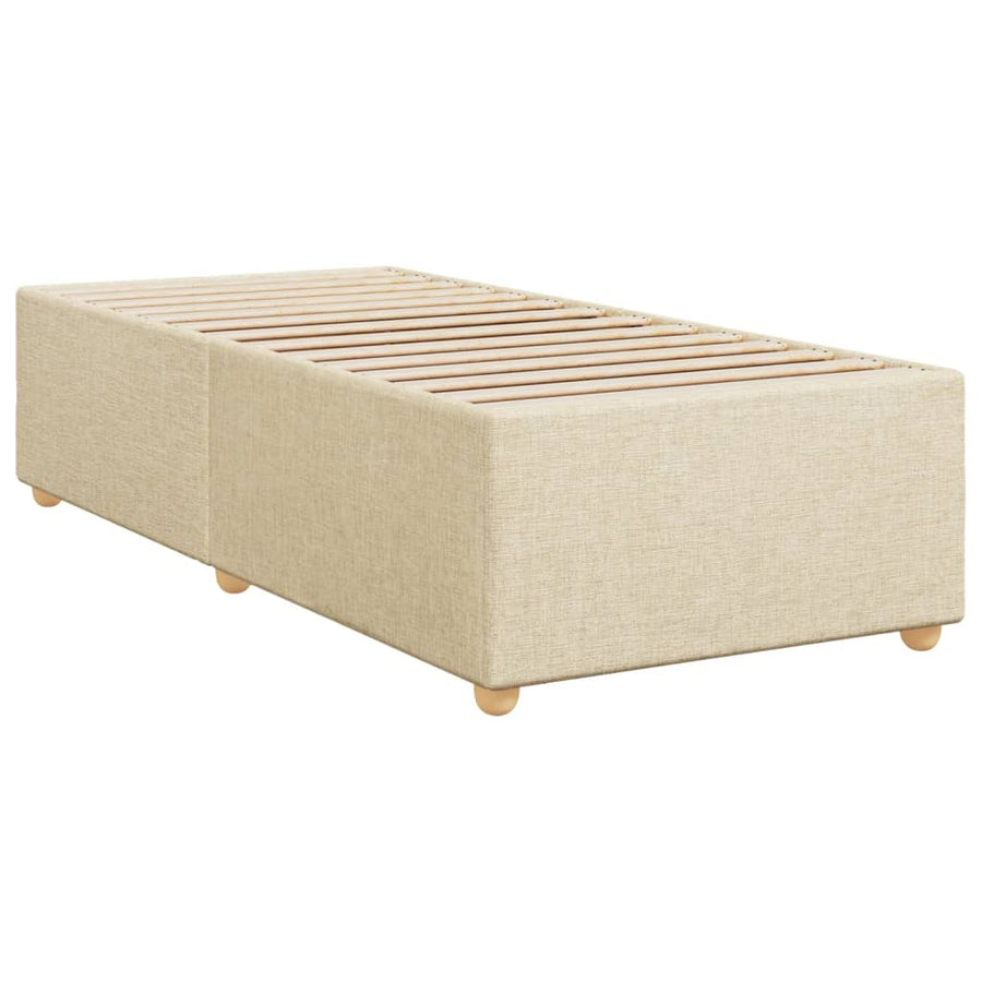 Bedframe stof crèmekleurig 100x200 cm
