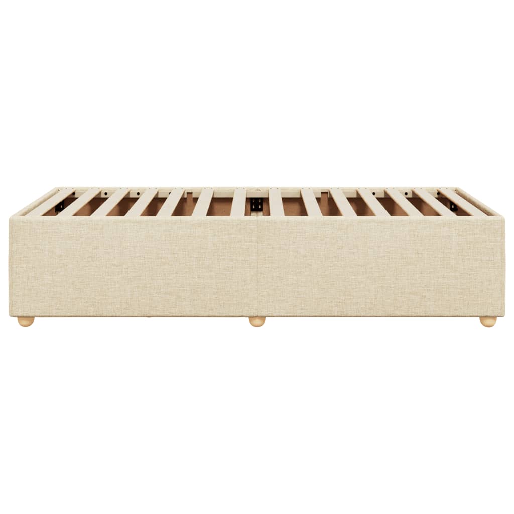 Bedframe stof crèmekleurig 100x200 cm