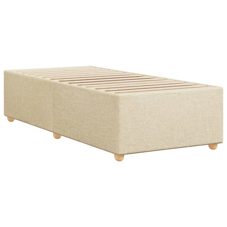 Bedframe stof crèmekleurig 100x200 cm