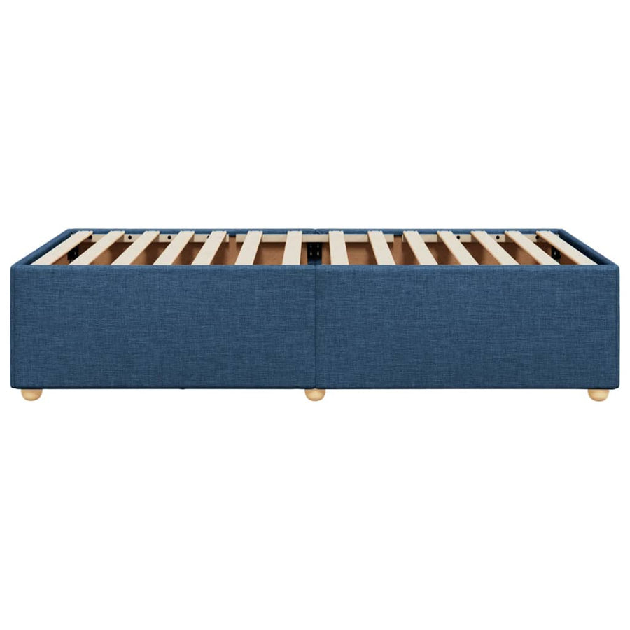 Bedframe stof blauw 100x200 cm