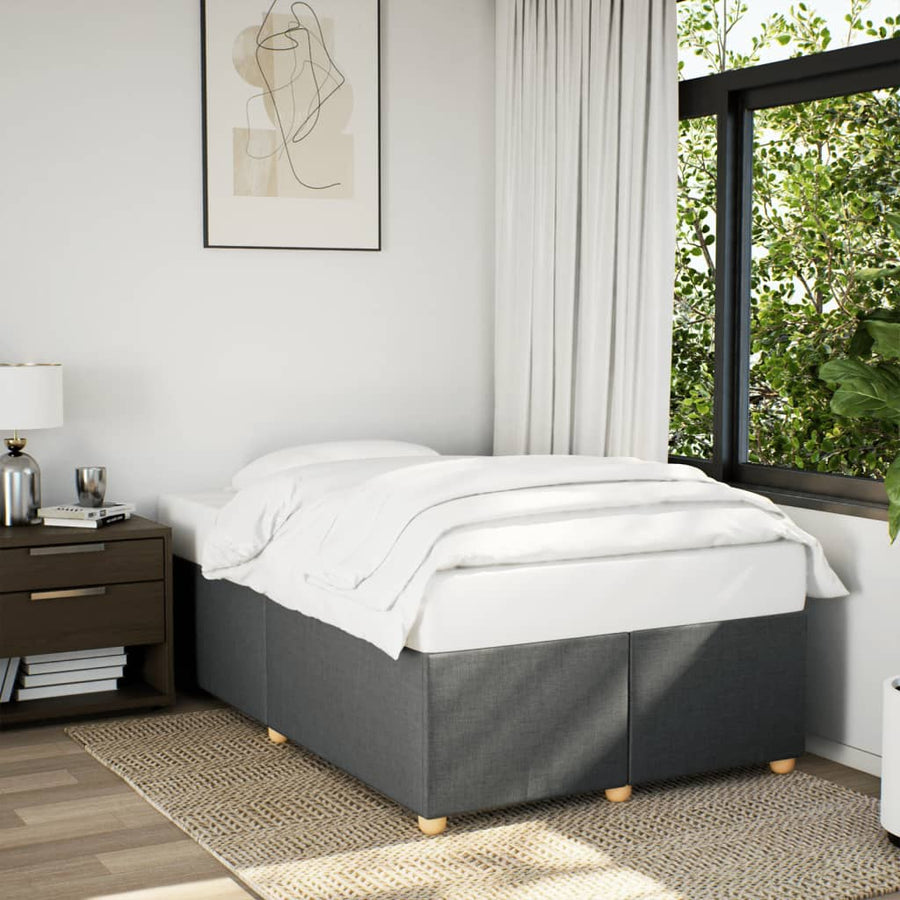 Bedframe stof donkergrijs 120x190 cm