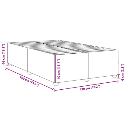 Bedframe stof taupe 120x190 cm