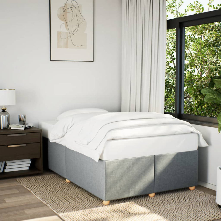 Bedframe stof lichtgrijs 120x200 cm