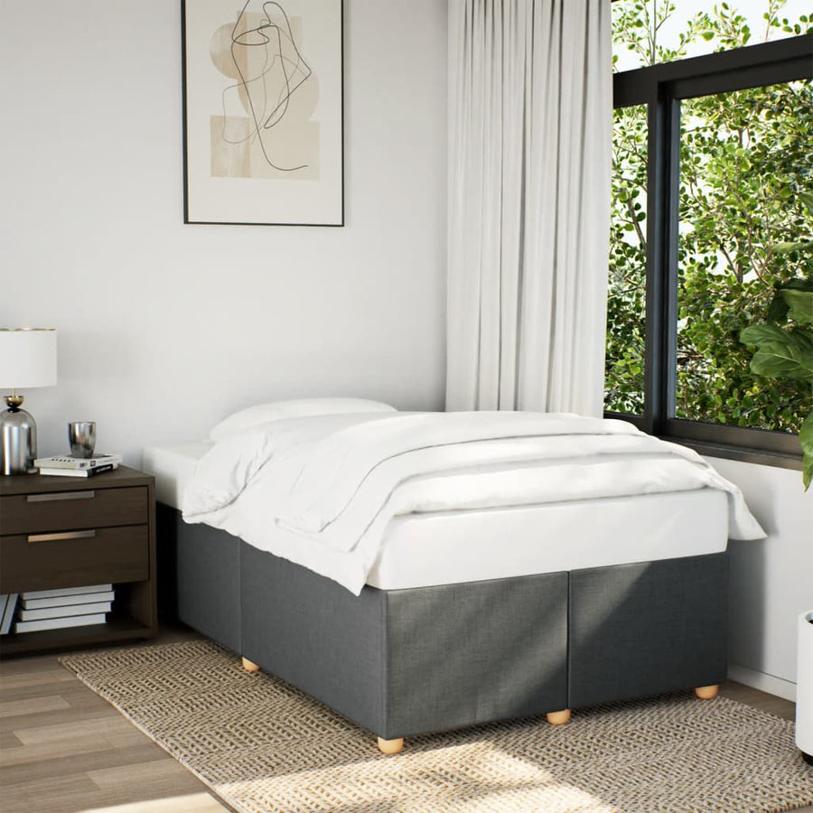 Bedframe stof donkergrijs 120x200 cm
