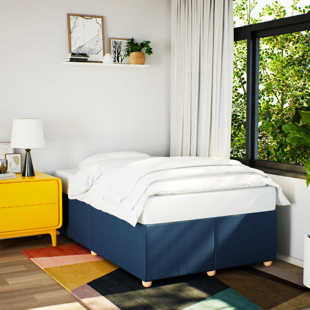 Bedframe stof blauw 120x200 cm