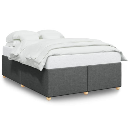 Bedframe zonder matras stof donkergrijs 140x190 cm
