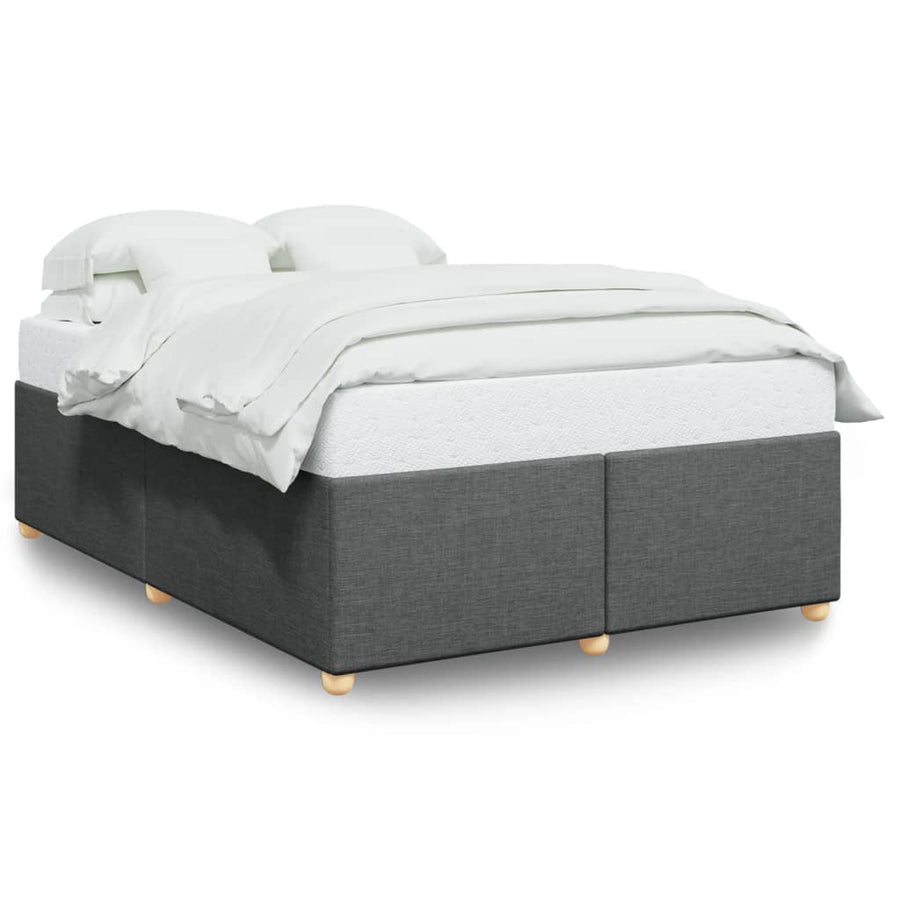 Bedframe zonder matras stof donkergrijs 140x190 cm