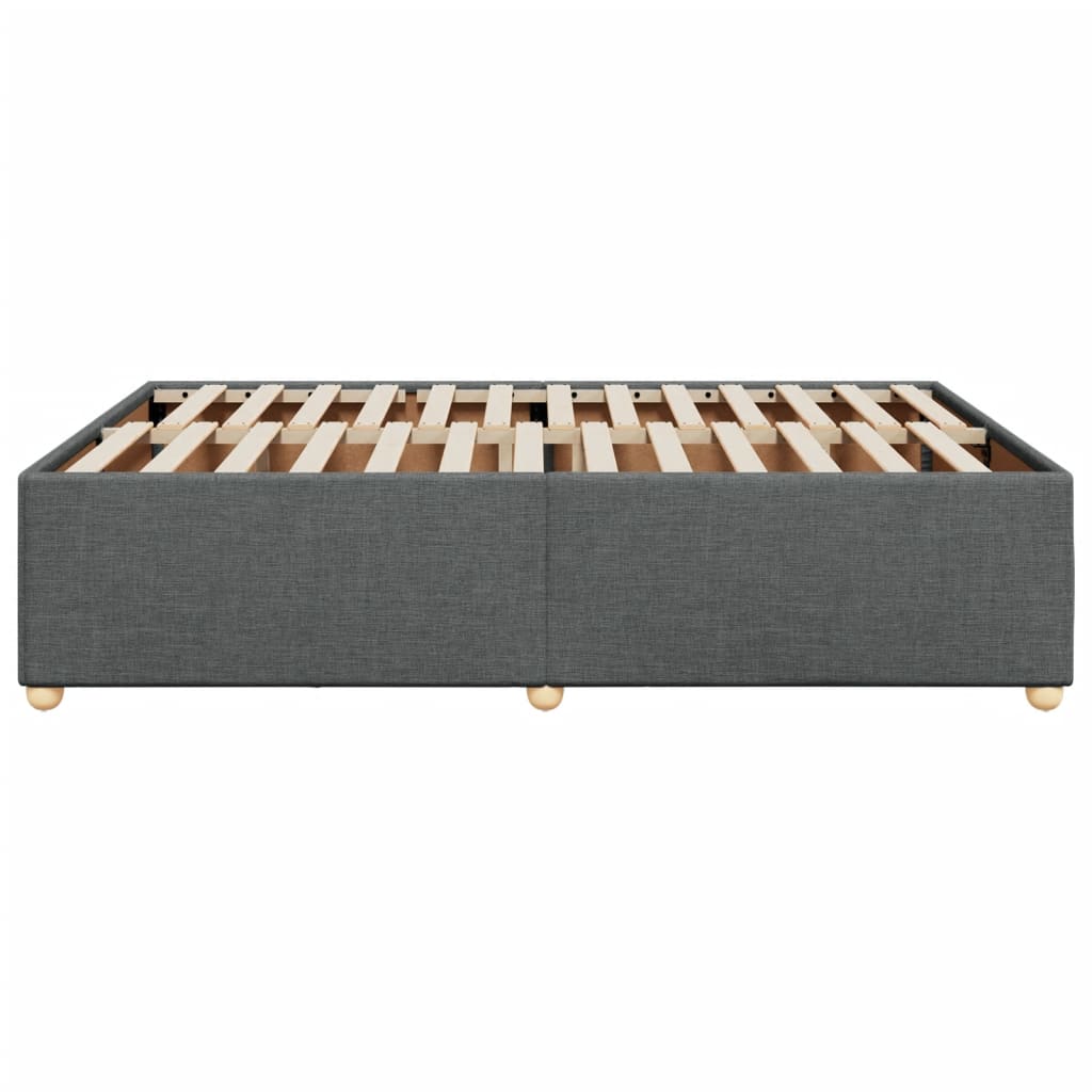 Bedframe zonder matras stof donkergrijs 140x190 cm