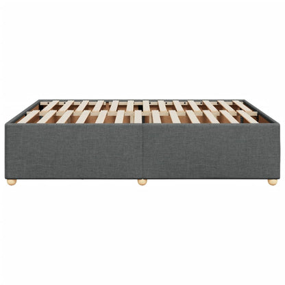 Bedframe zonder matras stof donkergrijs 140x190 cm