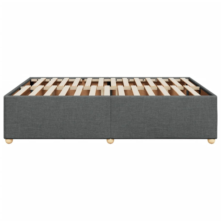 Bedframe zonder matras stof donkergrijs 140x190 cm