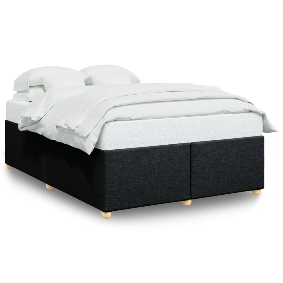 Bedframe zonder matras stof zwart 140x190 cm