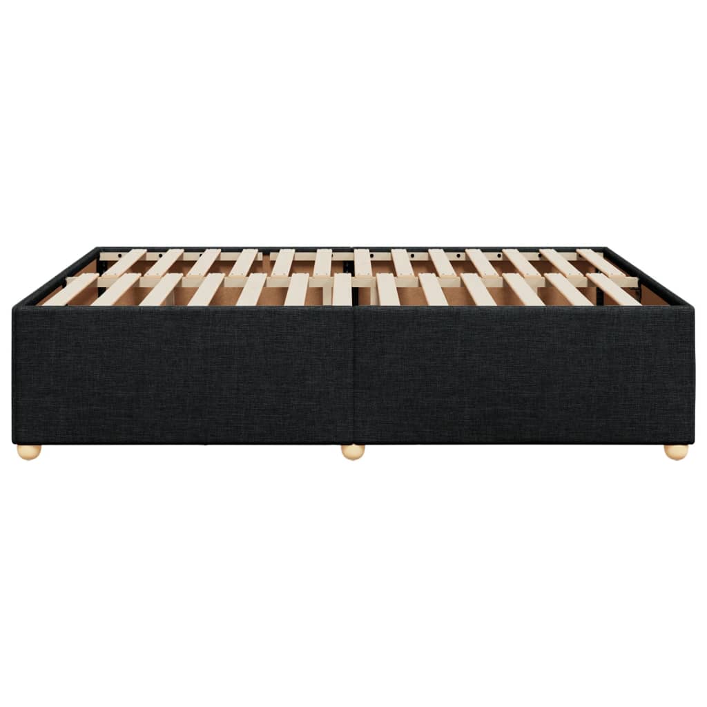 Bedframe zonder matras stof zwart 140x190 cm