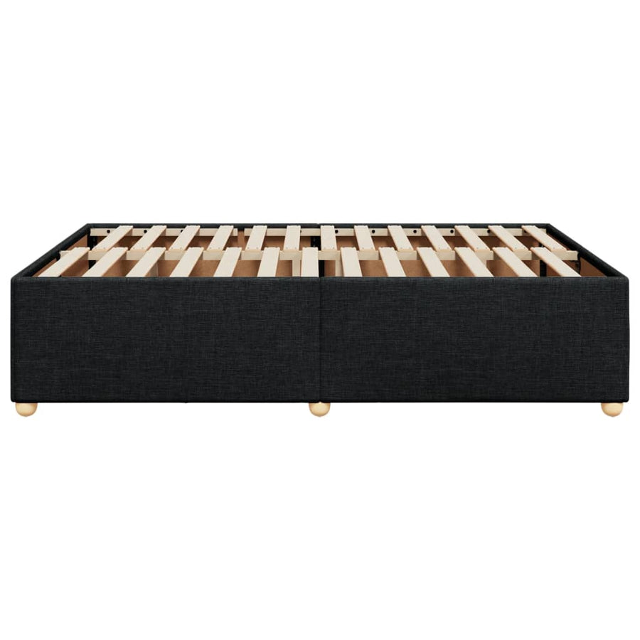 Bedframe zonder matras stof zwart 140x190 cm