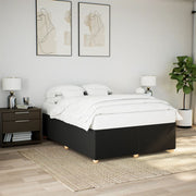 Bedframe stof zwart 140x190 cm