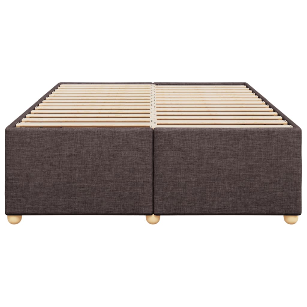 Bedframe zonder matras stof donkerbruin 140x190 cm