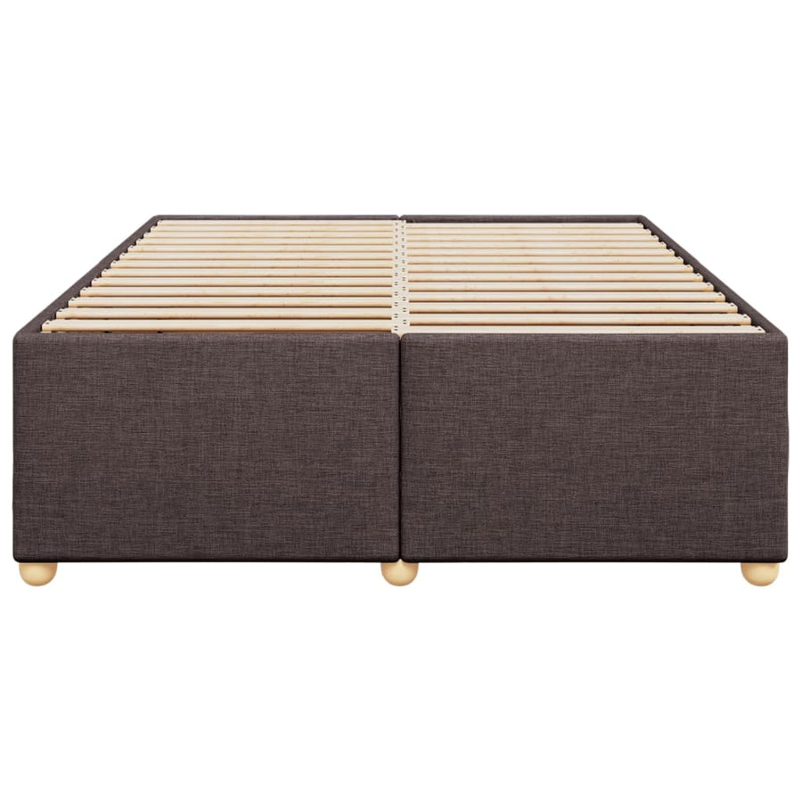 Bedframe zonder matras stof donkerbruin 140x190 cm