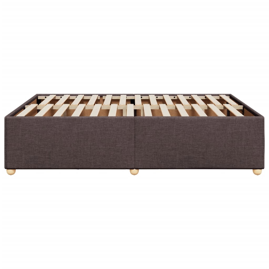 Bedframe zonder matras stof donkerbruin 140x190 cm