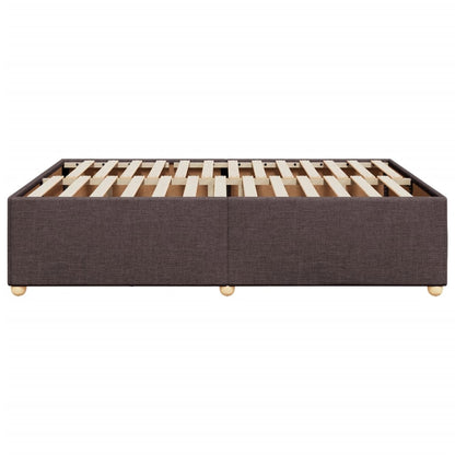 Bedframe zonder matras stof donkerbruin 140x190 cm