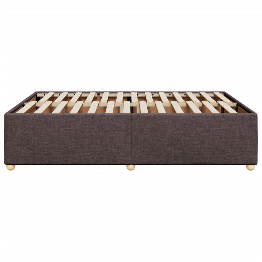 Bedframe zonder matras stof donkerbruin 140x190 cm