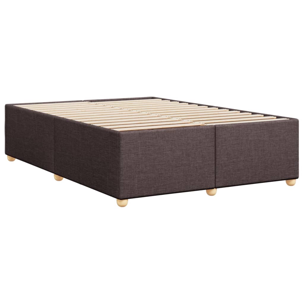 Bedframe zonder matras stof donkerbruin 140x190 cm