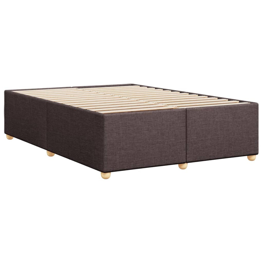 Bedframe zonder matras stof donkerbruin 140x190 cm