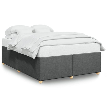 Bedframe zonder matras stof donkergrijs 140x200 cm