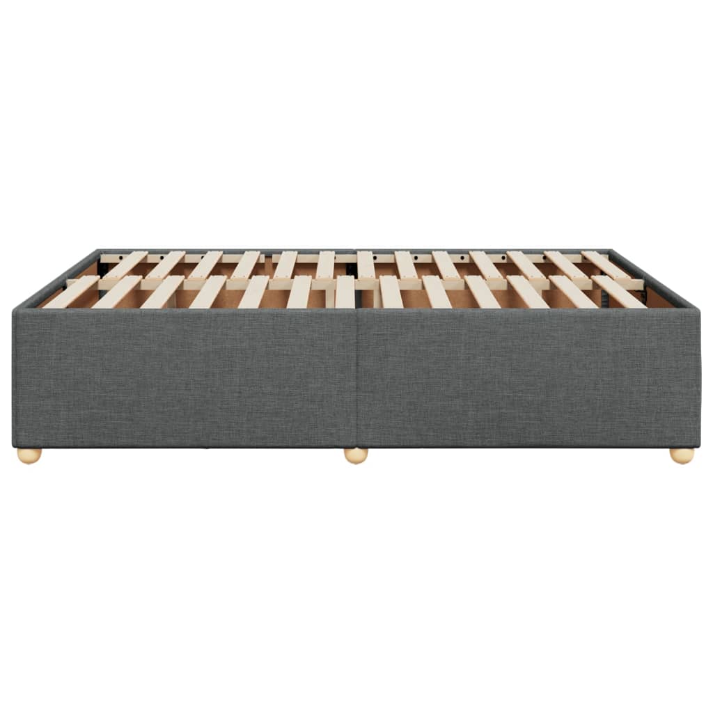 Bedframe zonder matras stof donkergrijs 140x200 cm