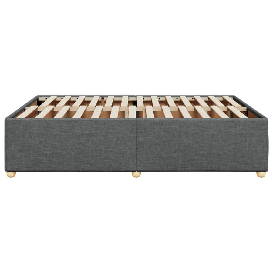 Bedframe zonder matras stof donkergrijs 140x200 cm