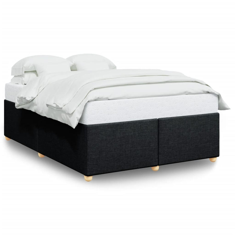 Bedframe zonder matras stof zwart 140x200 cm