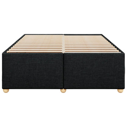 Bedframe zonder matras stof zwart 140x200 cm