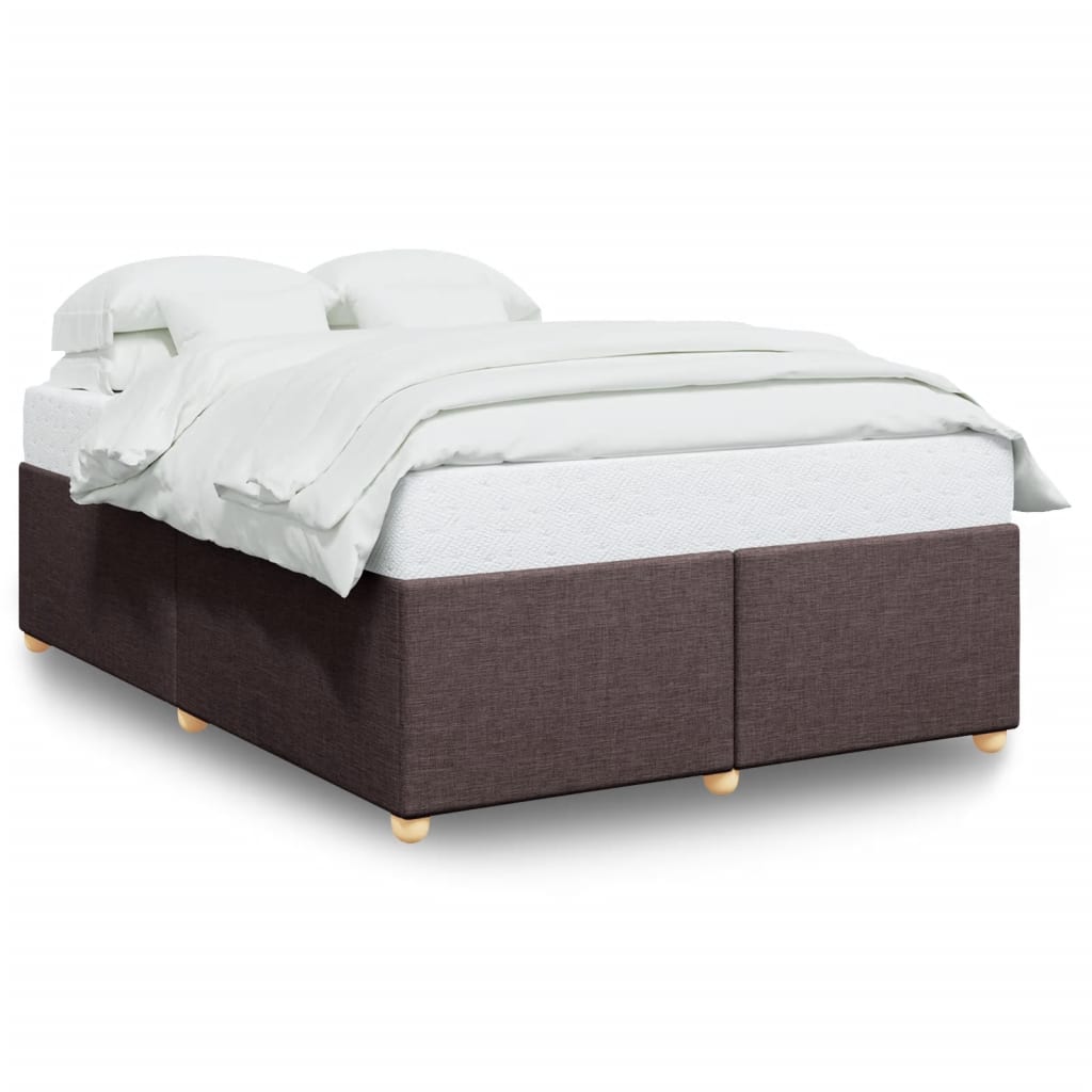 Bedframe zonder matras stof donkerbruin 140x200 cm