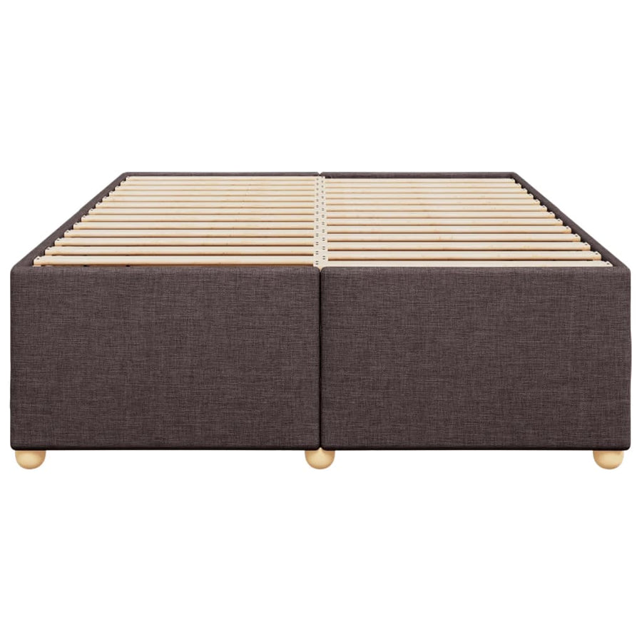 Bedframe zonder matras stof donkerbruin 140x200 cm