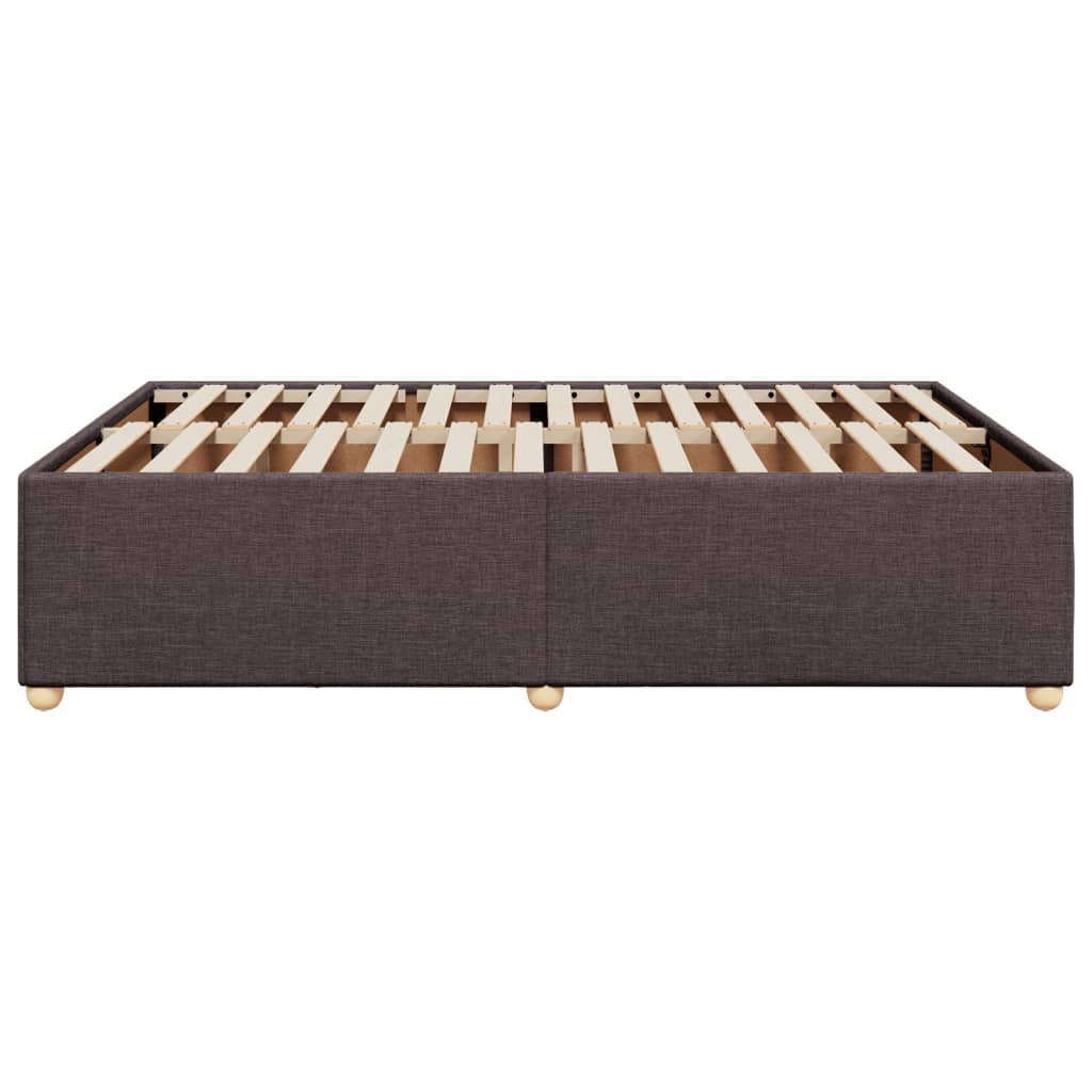 Bedframe zonder matras stof donkerbruin 140x200 cm